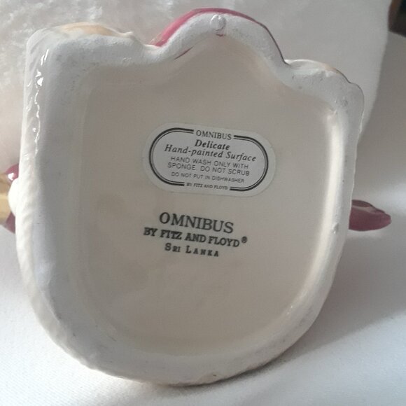 FITZ & FLOYD Christmas Teddy Bear Porcelain Pitcher - Picture 5 of 13